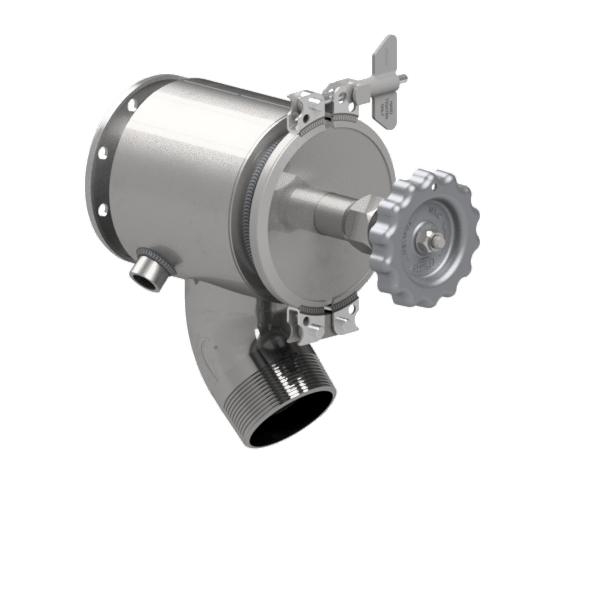 3" Steam Jacketed Hydrolet QRB Valve 45 Degree Elbow Betts Industries