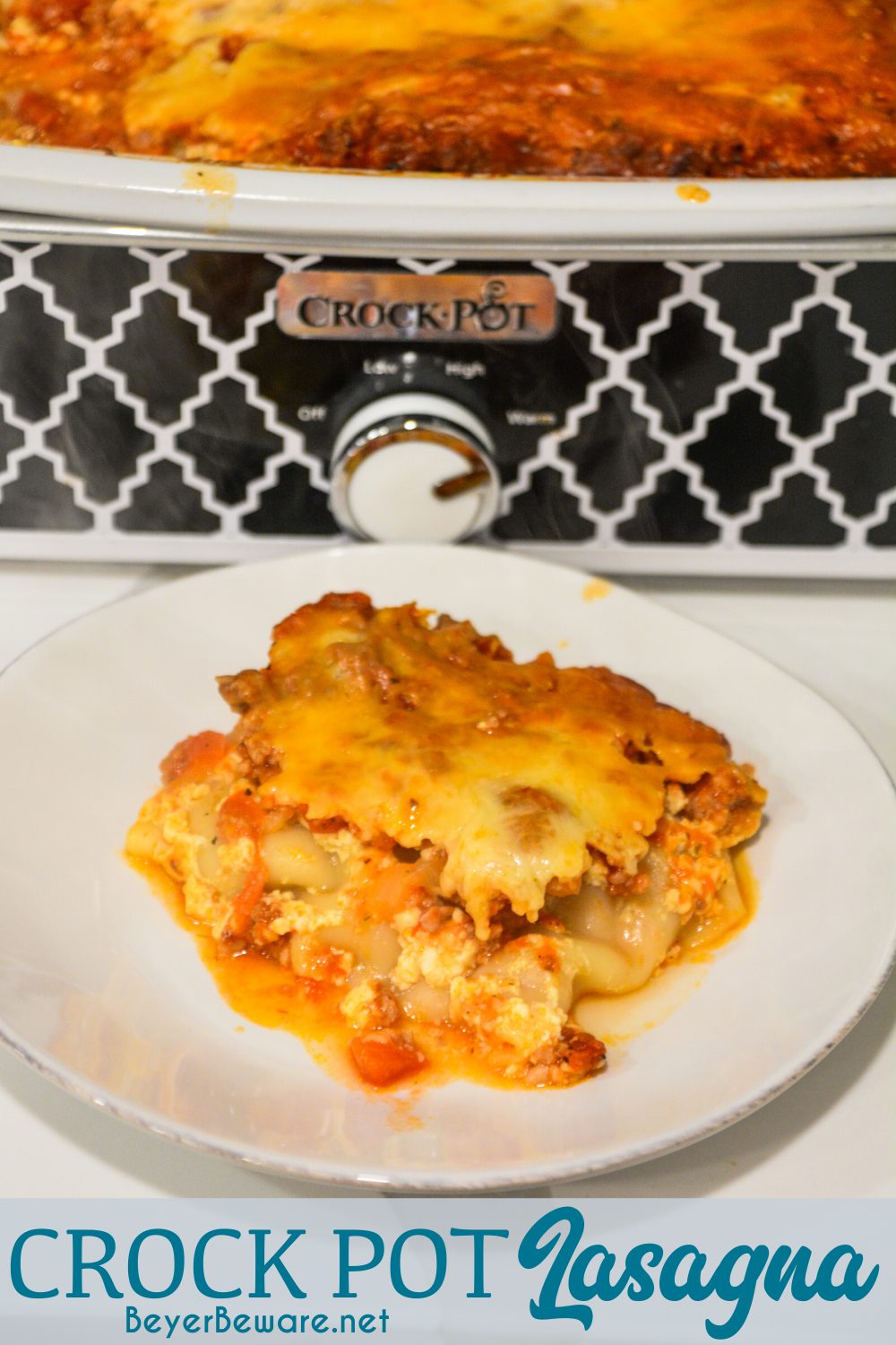 Crock pot lasagna is an easy lasagna recipe using noboil or regular