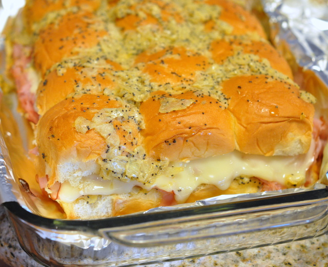 Ham Sandwich Sliders on Hawaiian Sweet Rolls Beyer Beware