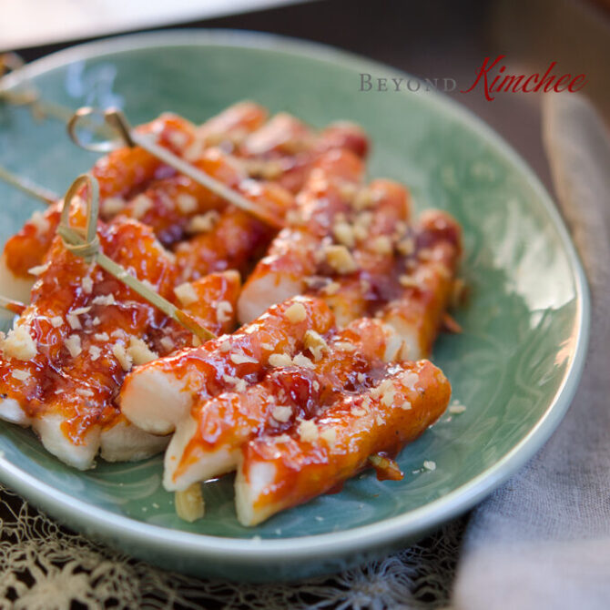Rice Cake Skewers (Tteokkkochi) Beyond Kimchee