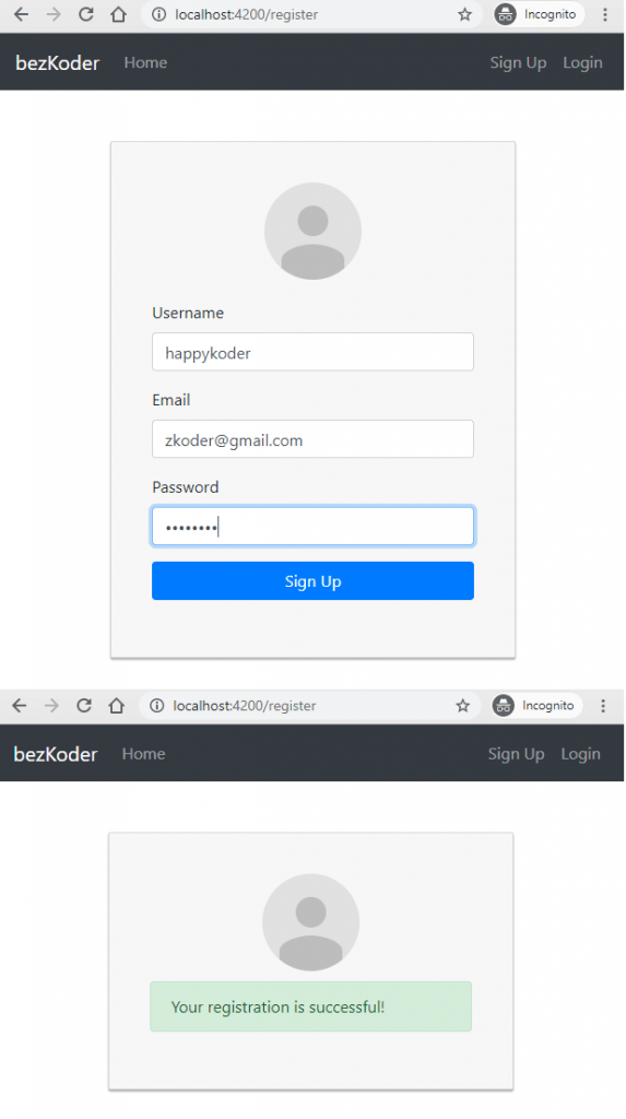 Angular 8 JWT Auth Token based Authentication with Web Api example
