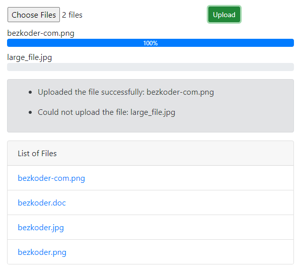 Angular 14 Multiple Files upload example with Progress Bar LaptrinhX