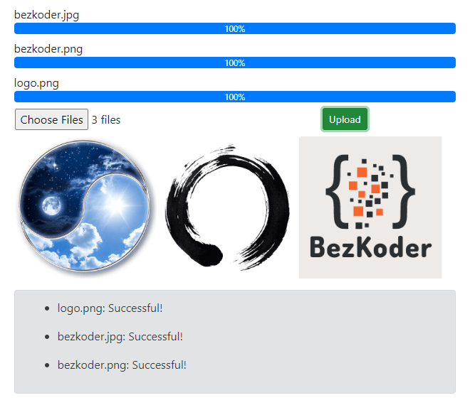 Angular 15 Multiple Files upload example with Progress Bar BezKoder