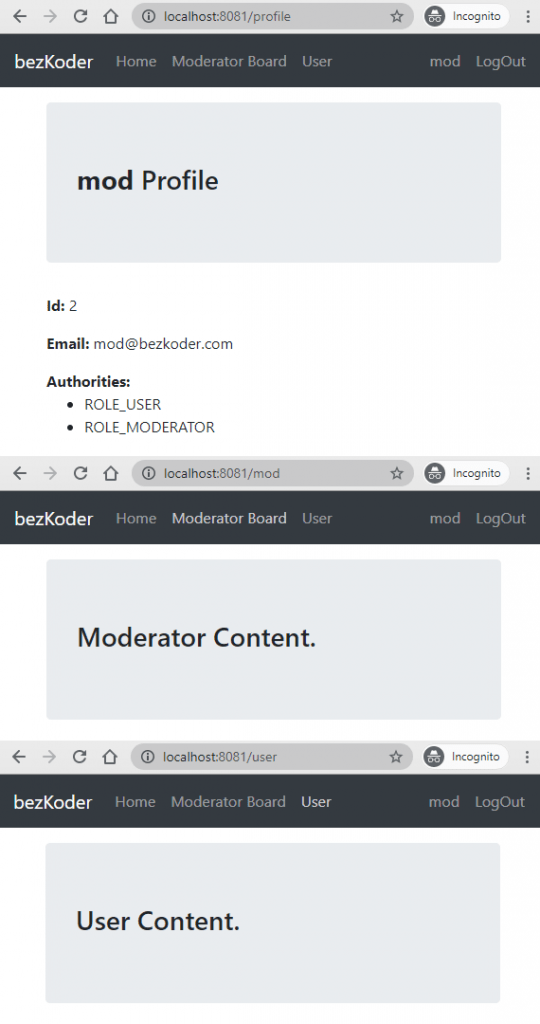 React Redux Toolkit Authentication & Authorization example BezKoder