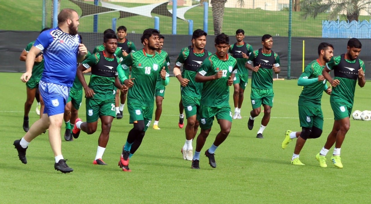 Bangladesh National Football Team is preparing for Qatar match