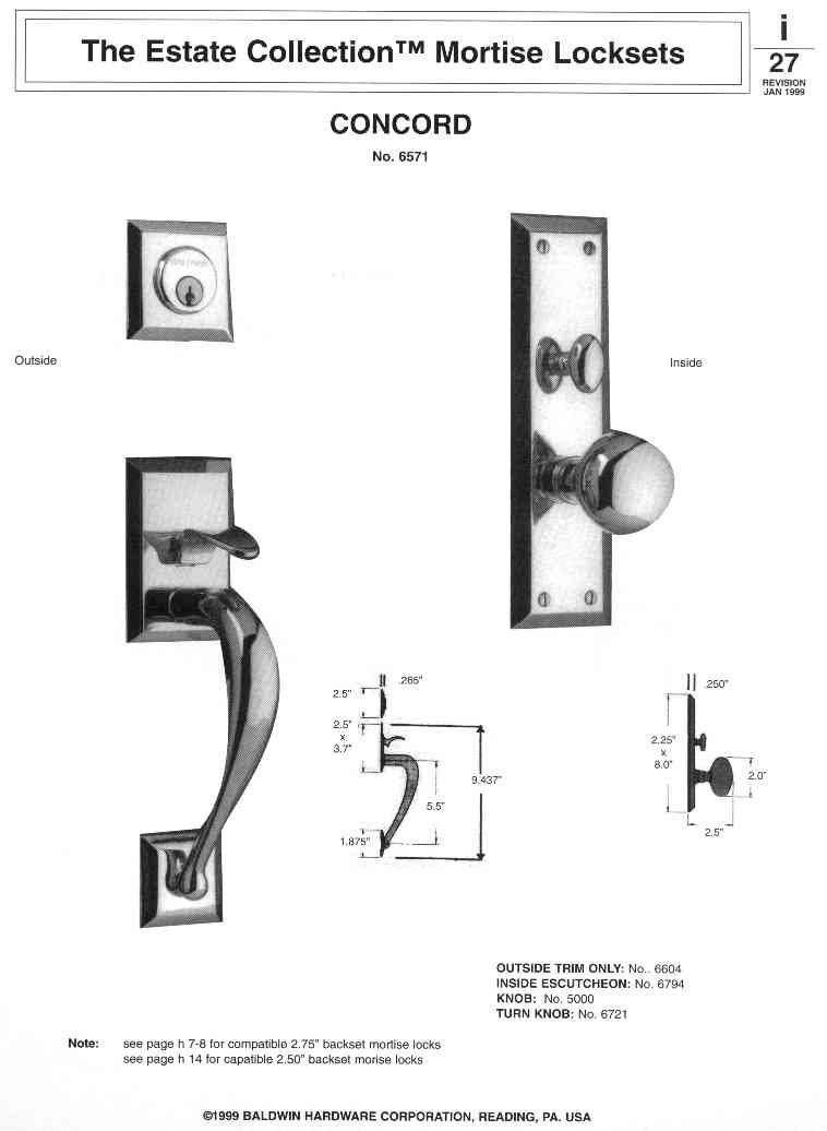 Baldwin Lock Trim Design