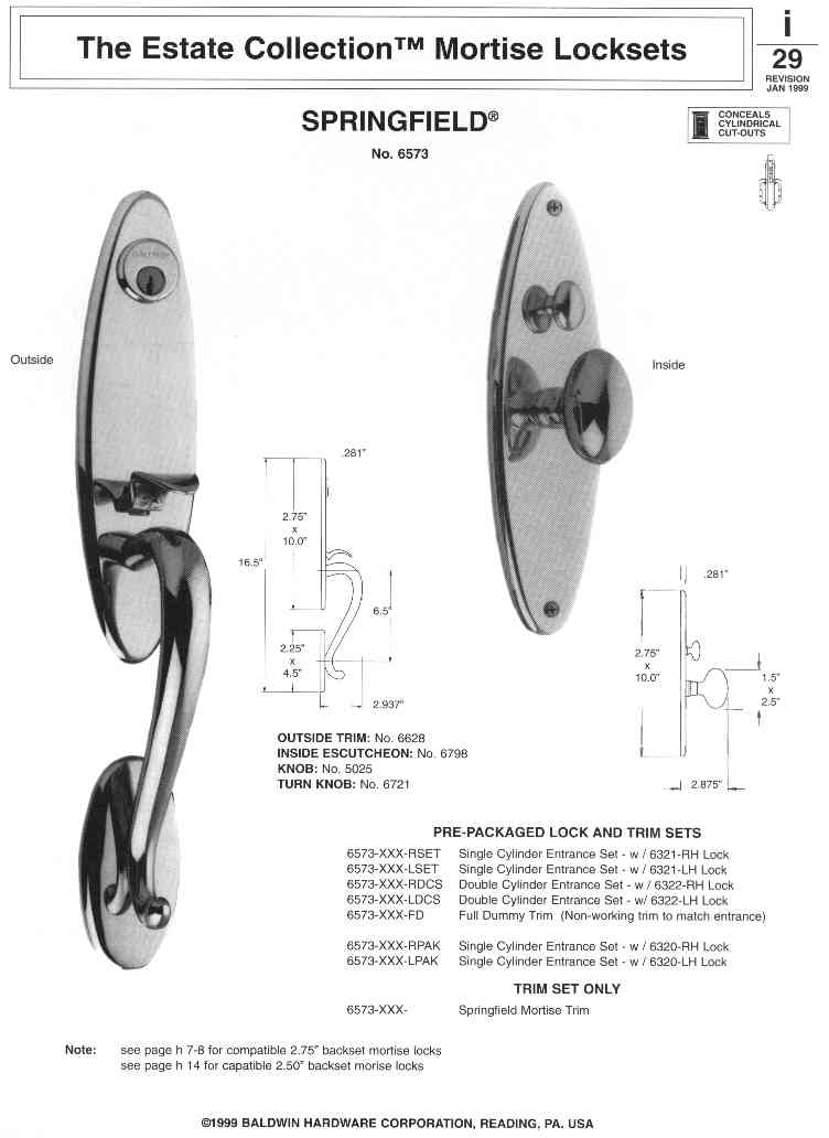 Baldwin Lock Trim Design