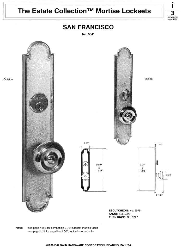 Baldwin Lock Trim Design