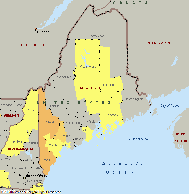Area Code Maine Map Bigfoot Sightings In Maine Map Zip Code Map