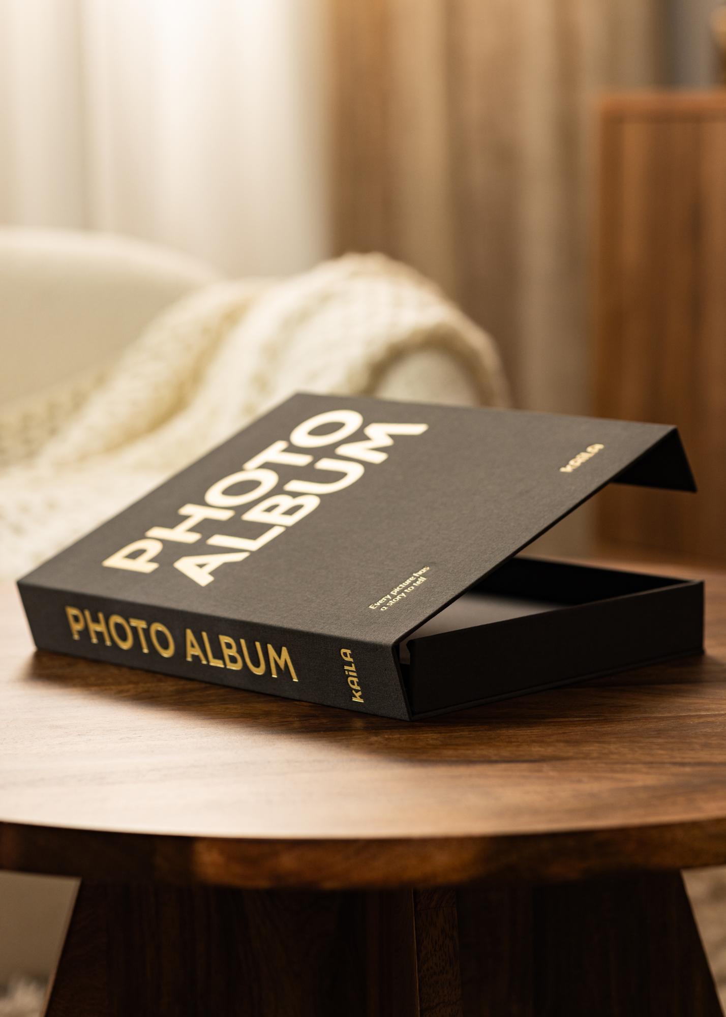 Køb KAILA PHOTO ALBUM Black Coffee Table Photo Album (60 Sorte Sider