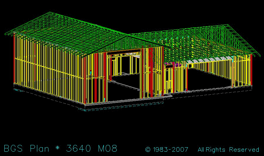 Building Plans for Three Car Garage Plan 366
