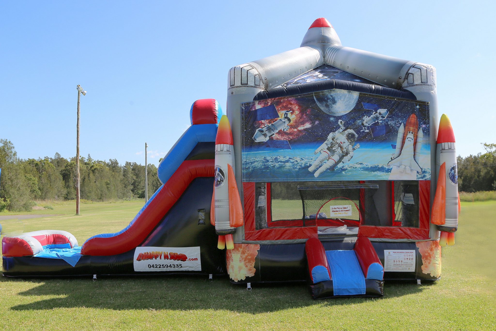 Space Themed Combo Inflatable For Rent B Happy N Jump