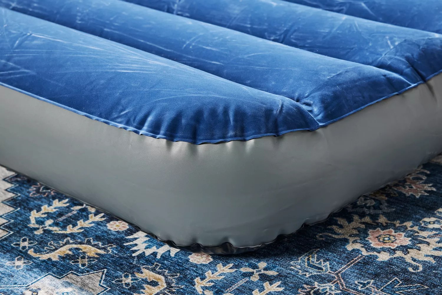 A closeup of the Bestway Tritech Air Mattress with Built-in Pump