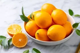 bowl of meyer lemons on counter