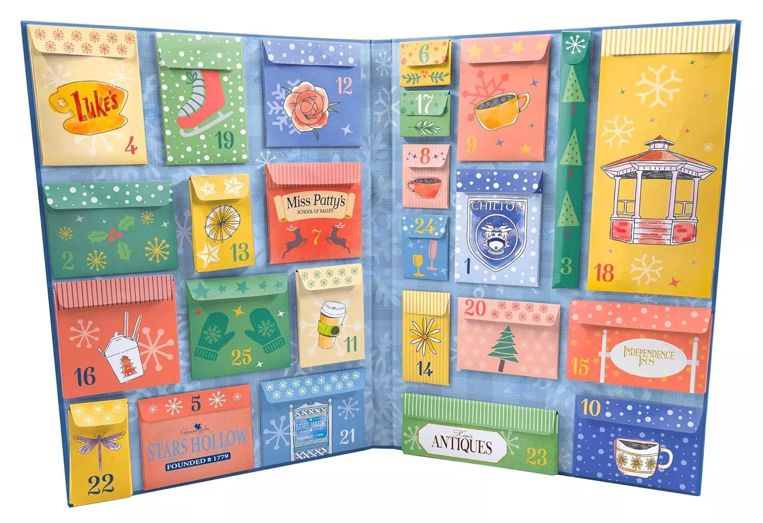 inside of gilmore girls advent calendar
