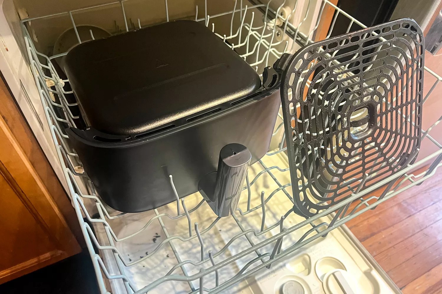 The Cosori TurboBlaze 6-Quart Air Fryer inside a dishwasher