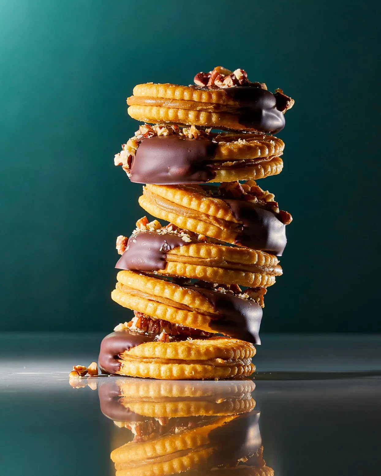 Cookie Butter Sandwich Cookies stacked
