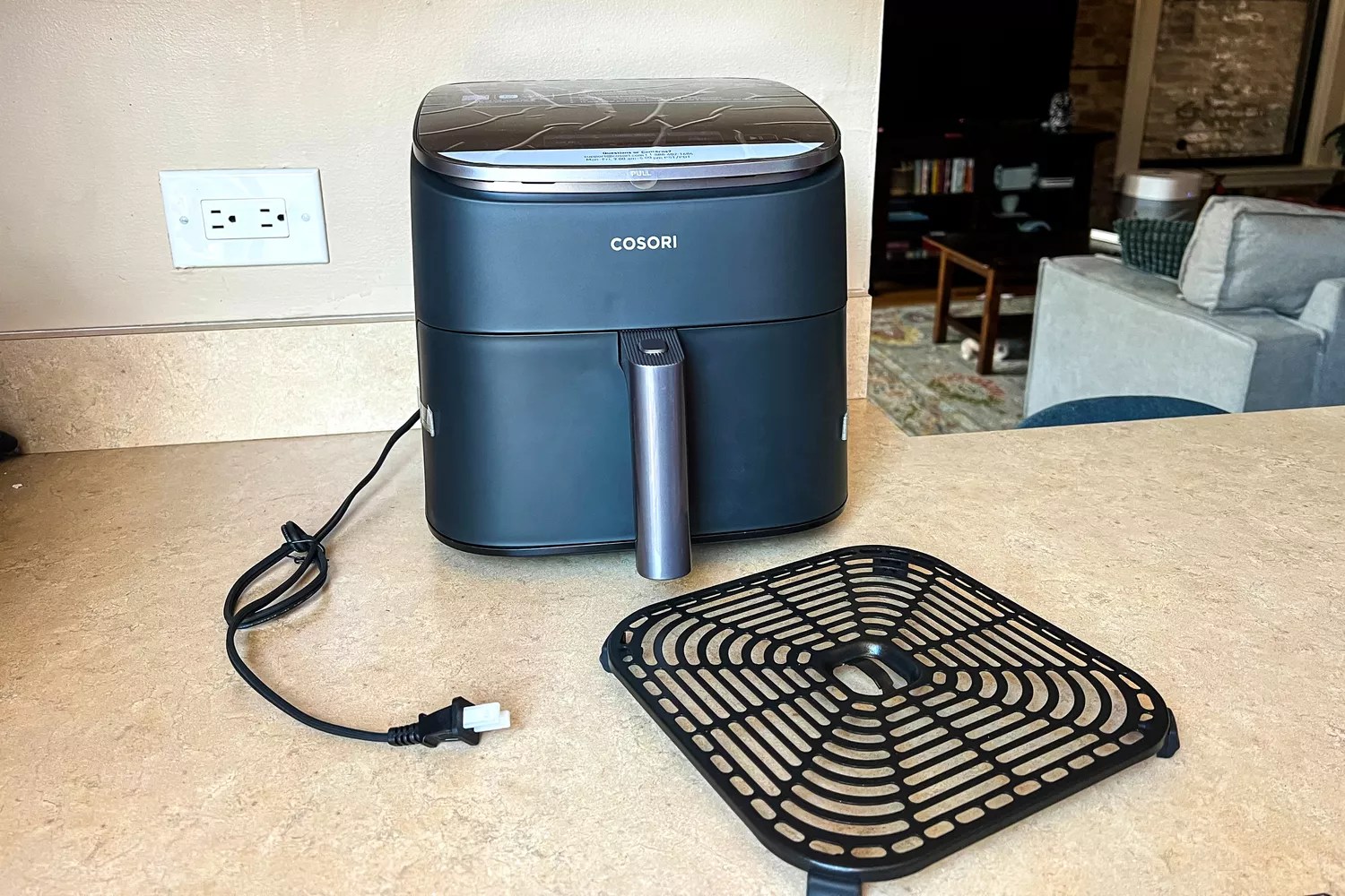 The Cosori TurboBlaze 6-Quart Air Fryer on a kitchen countertop