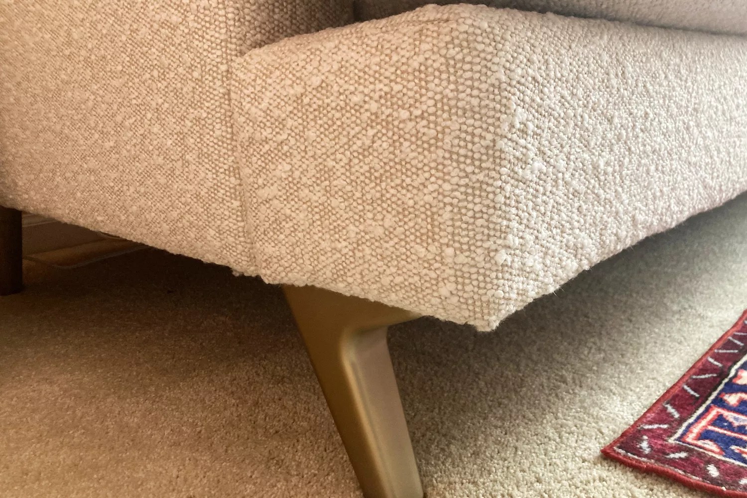 A close up of the texture on the Albany Park Lido sofa