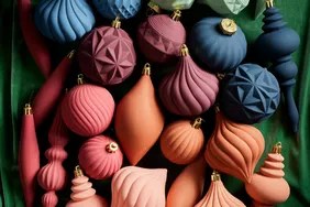 matte christmas ornaments in jewel tones