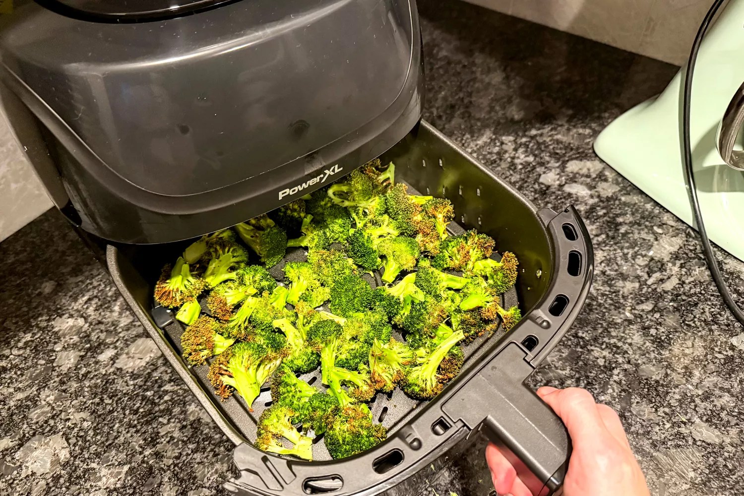 Broccoli cooked in the PowerXL Vortex Pro Air Fryer