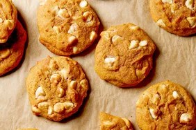 Pumpkin Cookies with White Chocolate Chips