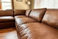Closeup of the Ashley Furniture Emilia 5-Piece Leather Modular Sectional