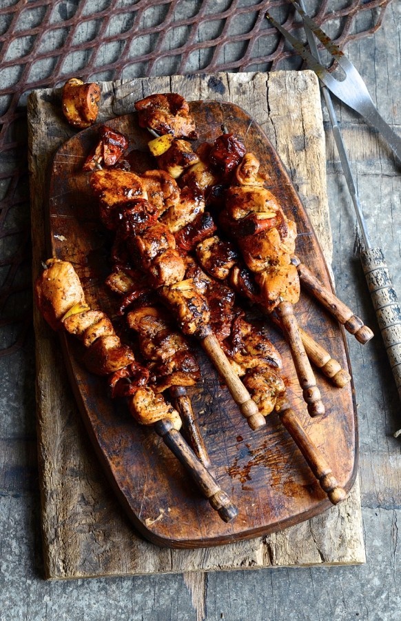 Lemon and herb chicken kebabs Braai day recipes Bibbyskitchen