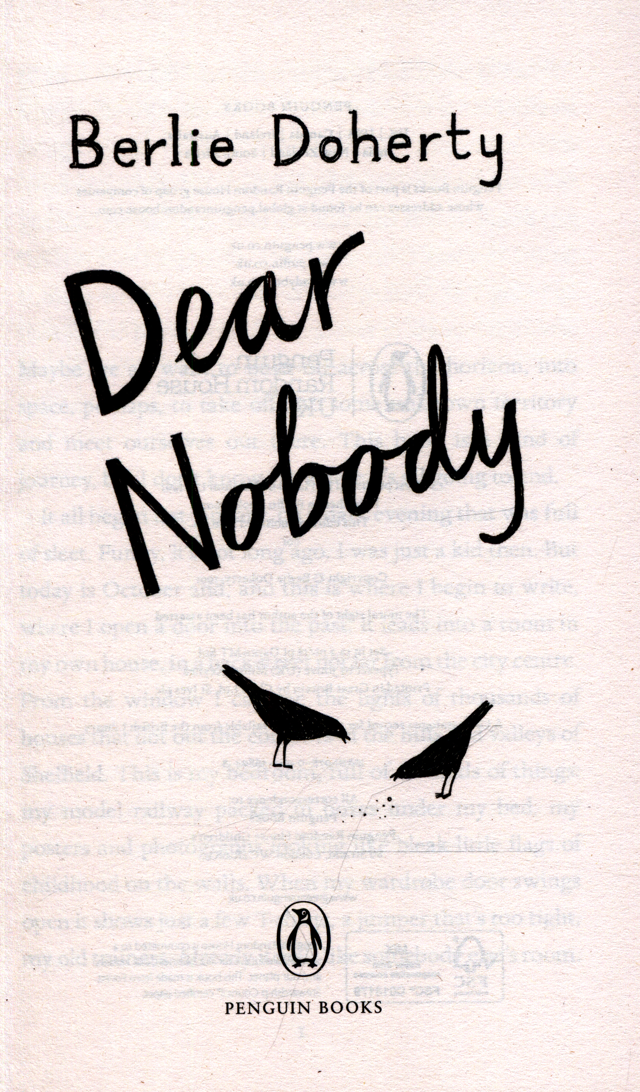 Dear nobody by Doherty, Berlie (9780141368948) BrownsBfS