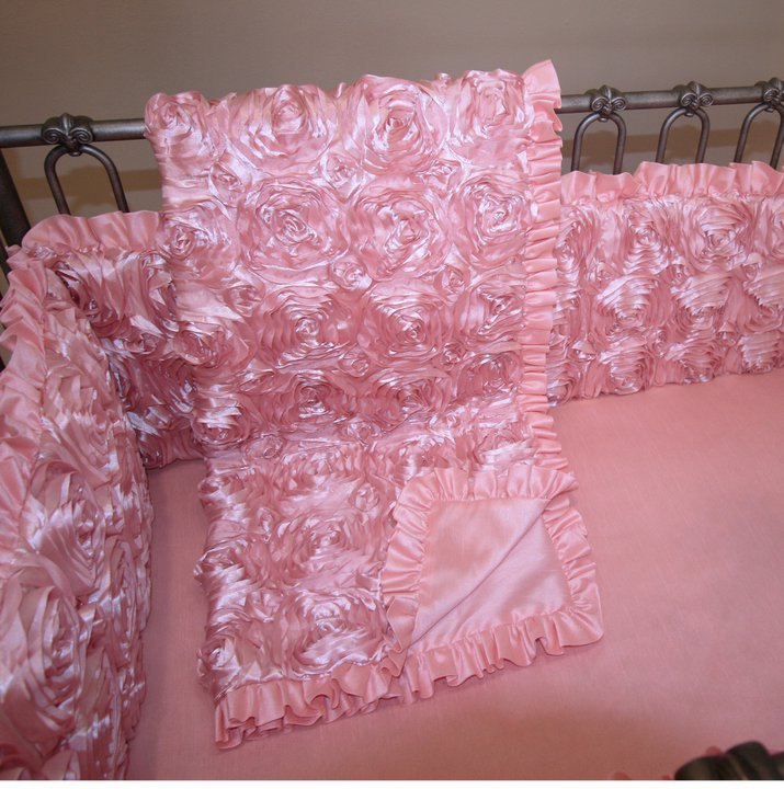 Rose Dior Crib Baby Bedding by Little Bunny Blue