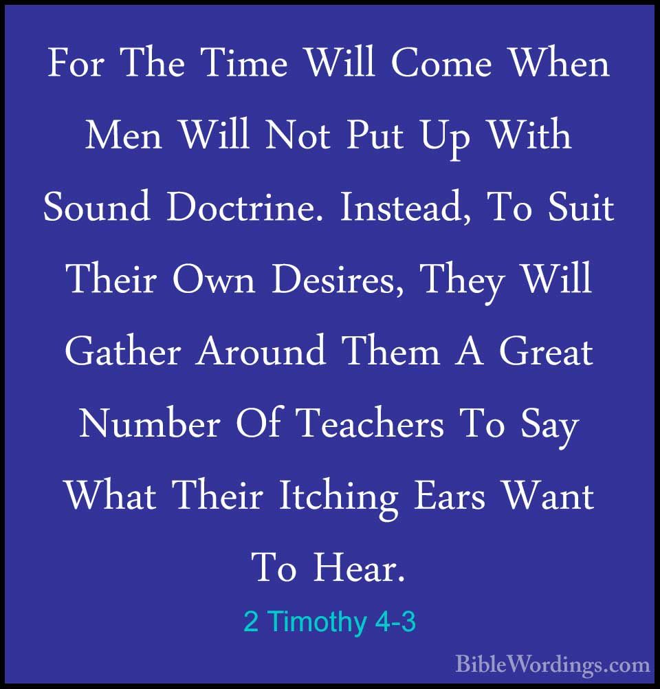 2 Timothy 4 Holy Bible English
