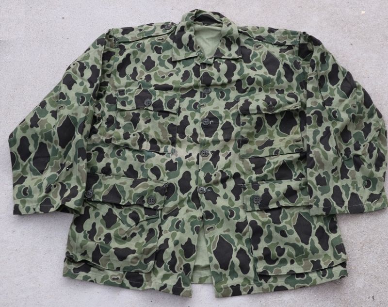 韓国製1960年代 韓国軍 郷土予備軍用? 4ポケットジャケット ダックハンター迷彩 新品 ミリタリーサープラス キャンプ・ビッキー