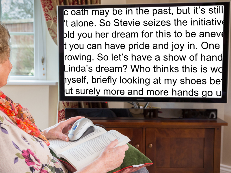 Bierley Magnifiers MonoMouseRM and ColorMouseRM for reading on your