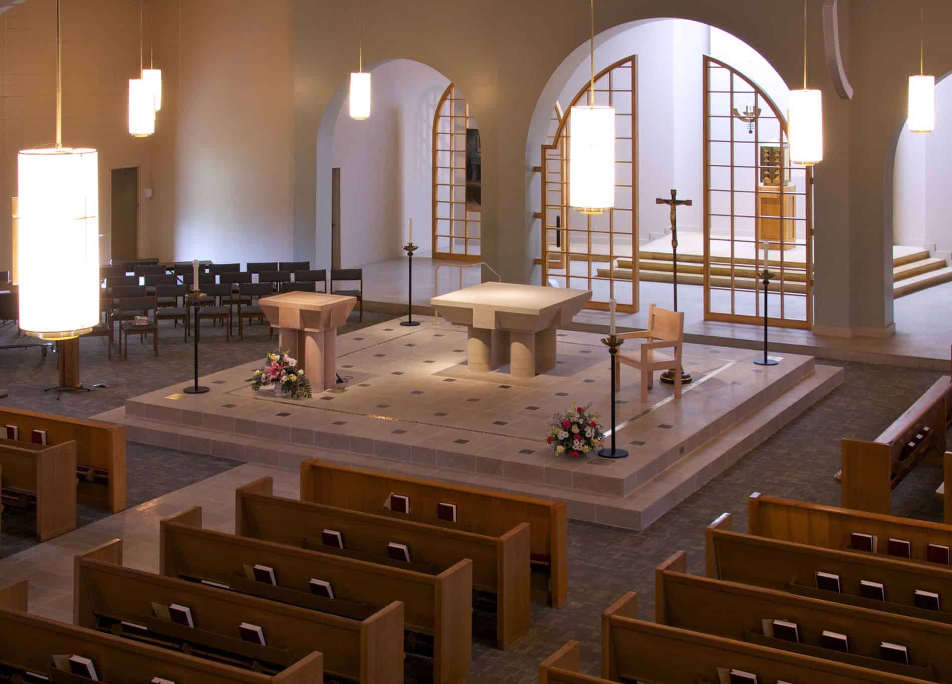 Saint Thomas More Chapel Winona MN Biesanz Stone Alter Biesanz Stone