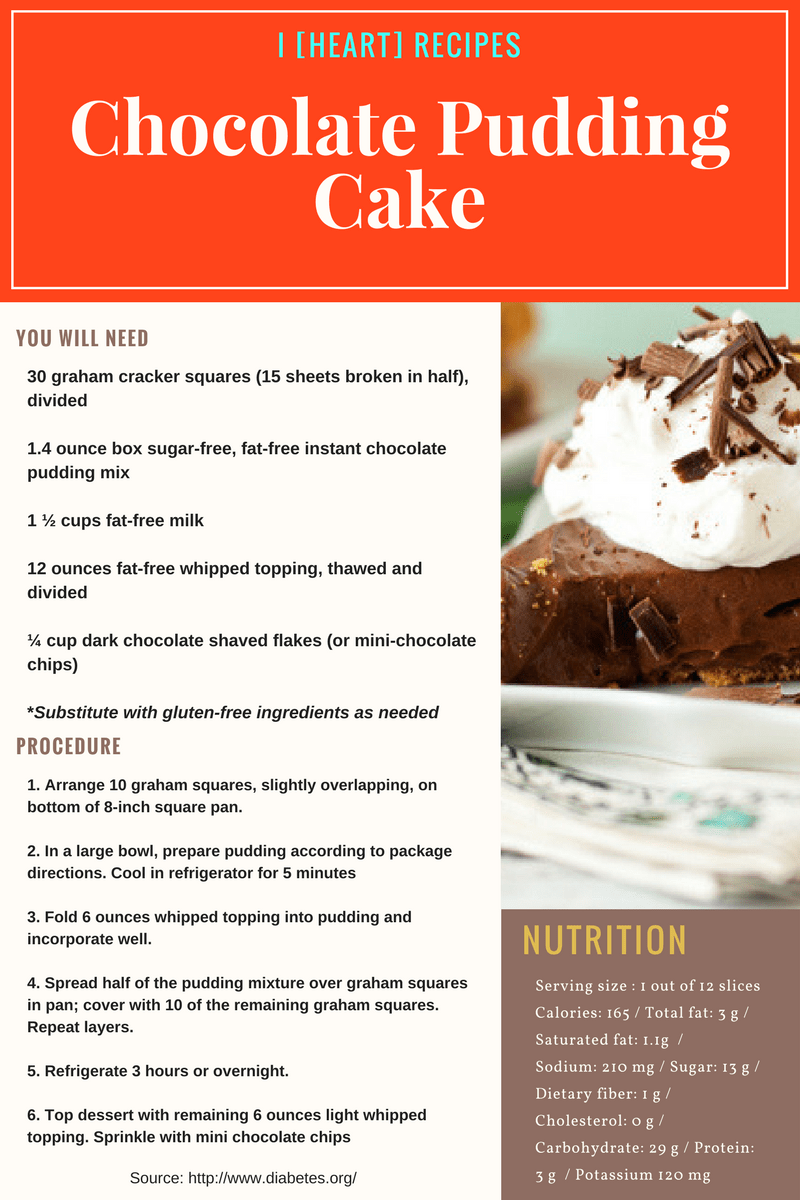 I Heart Recipes Chocolate Pudding Cake Barrier Islands