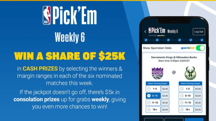 Sportsbet's NBA Pick Em Share in 25,000 Join Here! BigBonusBets