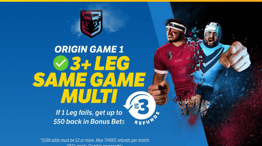 State of Origin Same Game Multi Bonus Bet Back Free Offer at Sportsbet