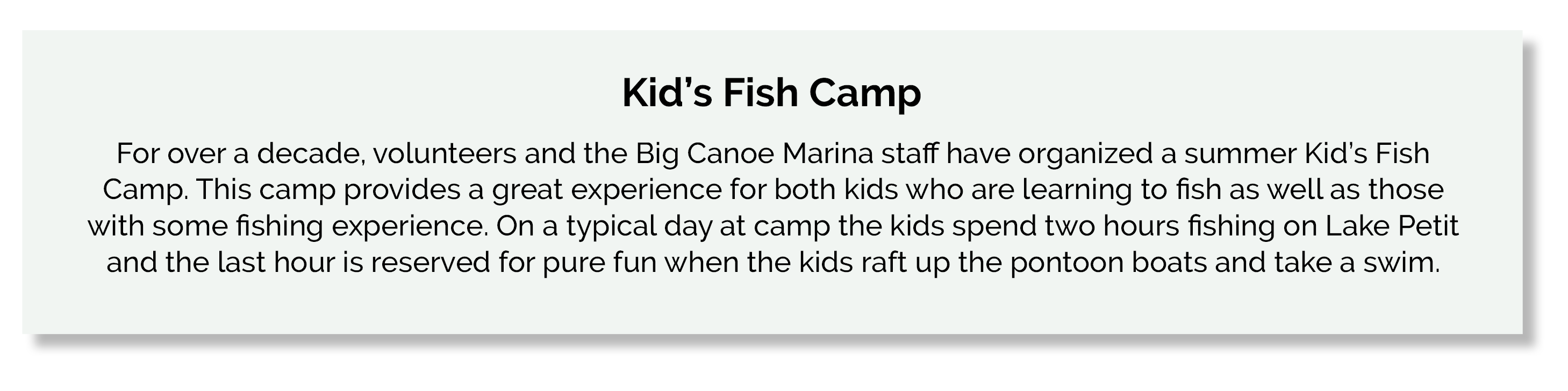 Fishing Big Canoe POA