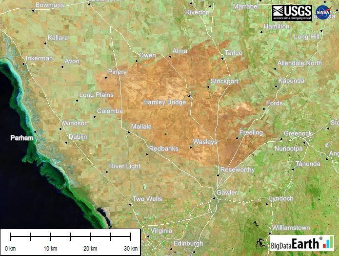 Major Bushfires in Australia in 20152016 Summer Before and After