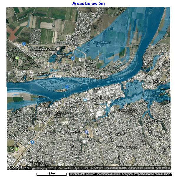 Visualising Lowlying Areas in Response to Major Flooding Case Studies