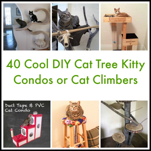 40 Cool DIY Cat Tree Kitty Condos or Cat Climbers
