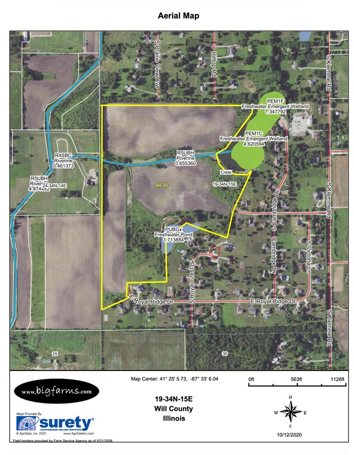 Property For Sale Crete IL Will County 64 Acre Crete Development Parcel