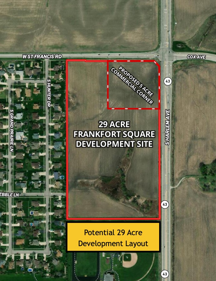 Property For Sale Frankfort IL Will County 29 Acre Frankfort Square