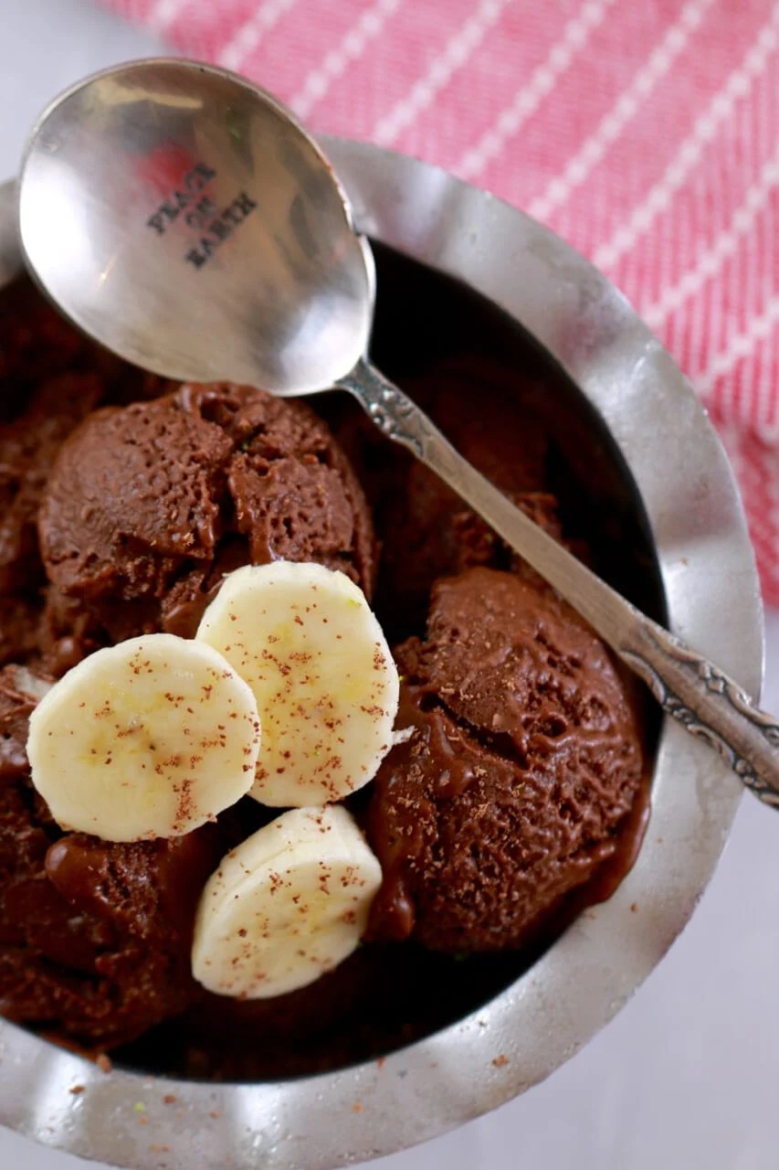 Chocolate and Banana Frozen Yogurt in 5 Minutes (No Machine) Gemma’s