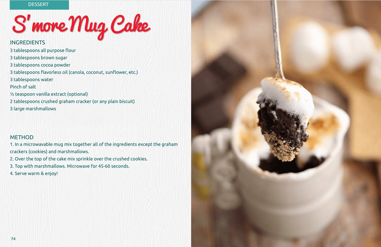 S'more Mug Cake (from Gemma's Mug Meals ebook) Gemma’s Bigger Bolder