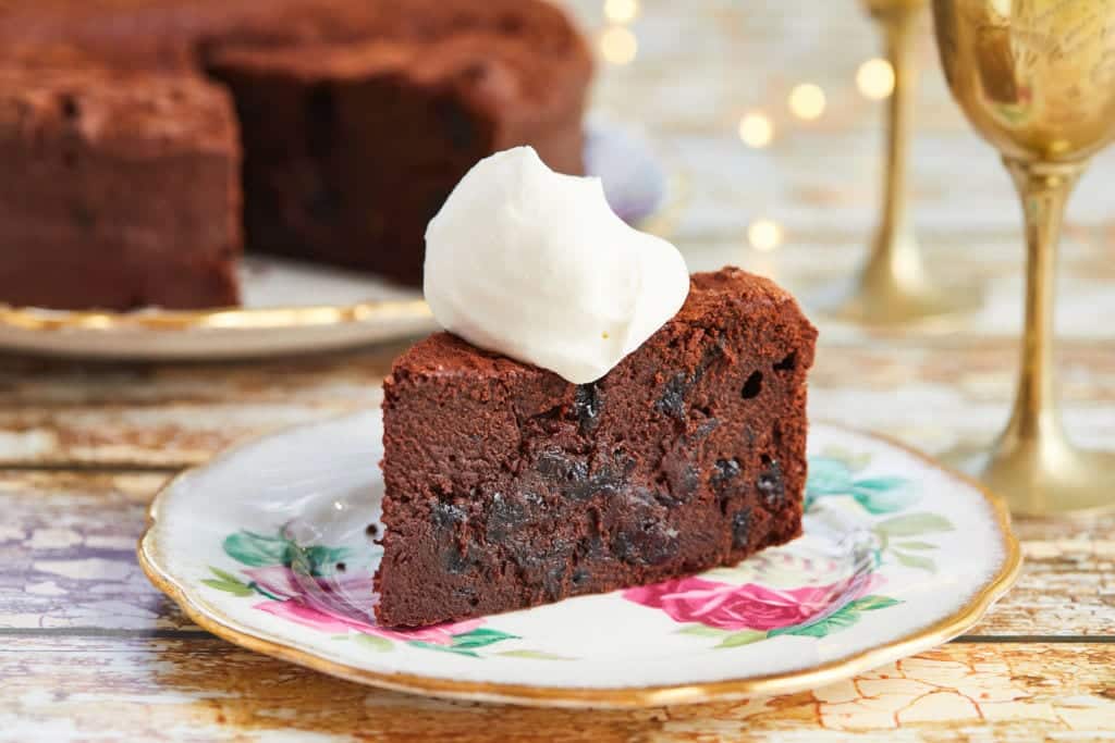 Warm Chocolate Cake with RumSoaked Prunes Bigger Bolder