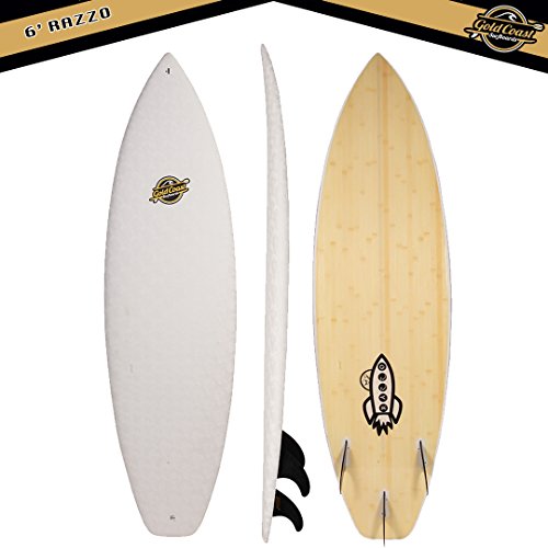 Gold Coast Surfboards 6’ Hybrid Soft Top Surfboard The Razzo No Wax