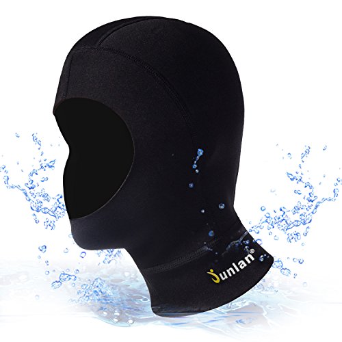 Junlan 3mm Neoprene Diving Hood Full Face Mask Warm Swimming Cap