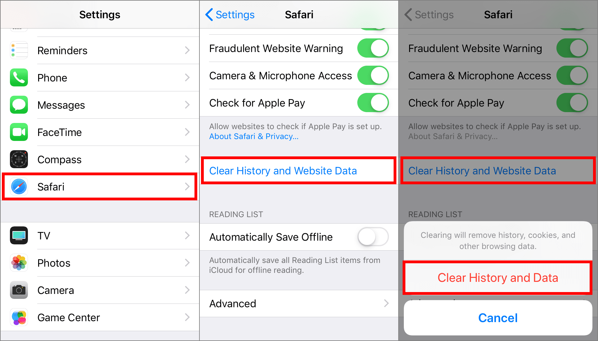 How to delete browsing history on iPhone & iPad Big Local North