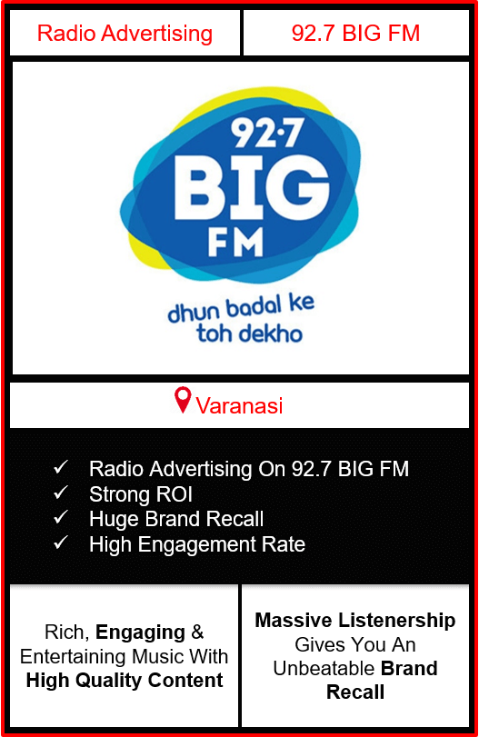 Big FM Advertising In Varanasi Radio Advertising In Varanasi